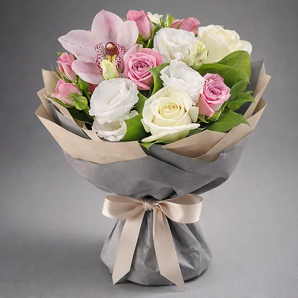 Прима – букет из роз и орхидей